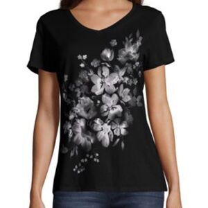 ✨ express women white beaded floral graphic tee✨